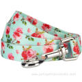 Dog Leash Print Turquoise Scent Inspired Floral Rose